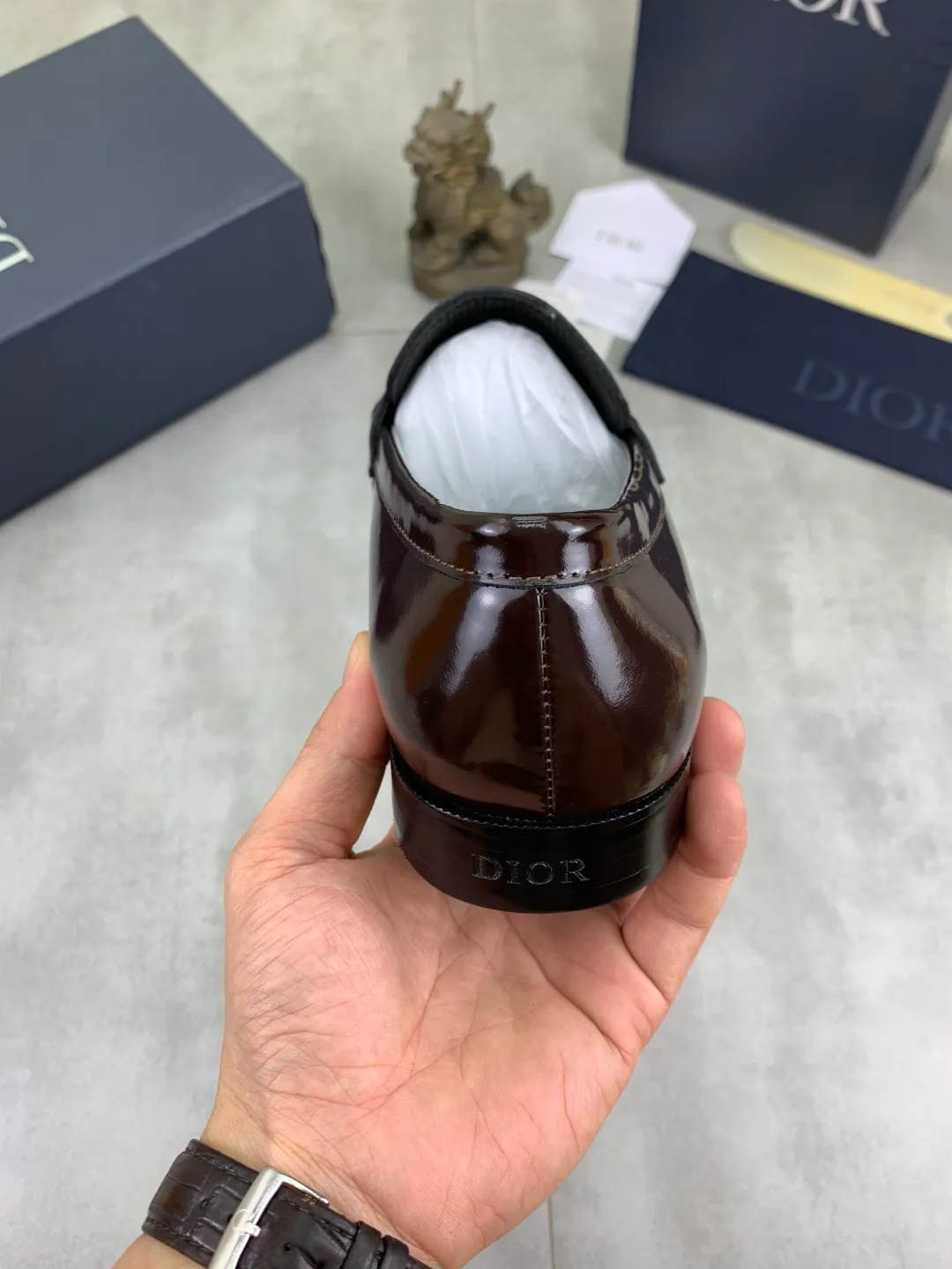 Men's men's shoes 💰P560 new style 💰high version 💎💎💎Dior original version! Top Italian purchasing agent! Men's business casual leather shoes, original imported open-edge beaded calfskin upper, ultimate texture, gentlemanly style, imported water-dyed cowhide inside, top-quality original Italian rubber outsole, first-class workmanship, top quality! Size: 39-44 (45 customized) 4️⃣ colors available